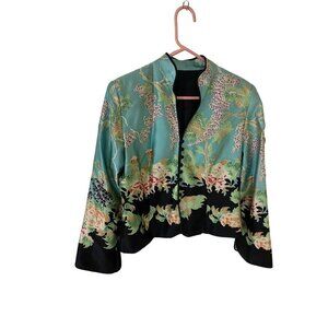 Unbranded Women's 100% Silk Button Front Blazer - Large